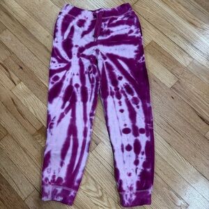 Lands' End Purple Tie-Dye Kids Joggers